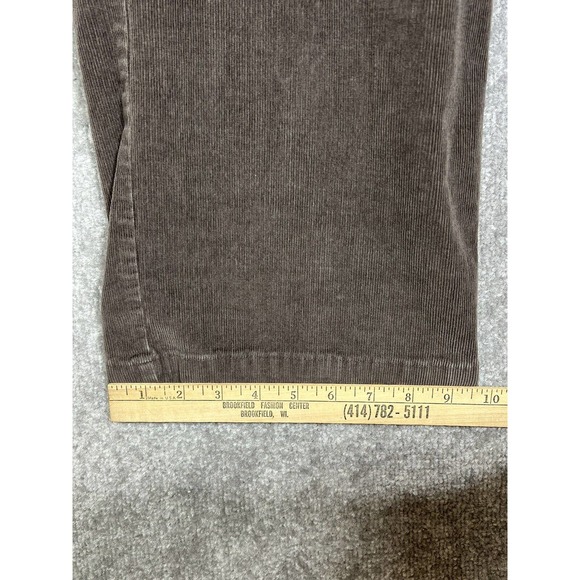 Croft Barrow Casual Corduroy Chino Pants Mens Size 42x32 Expandable Waist Brown - Picture 9 of 9